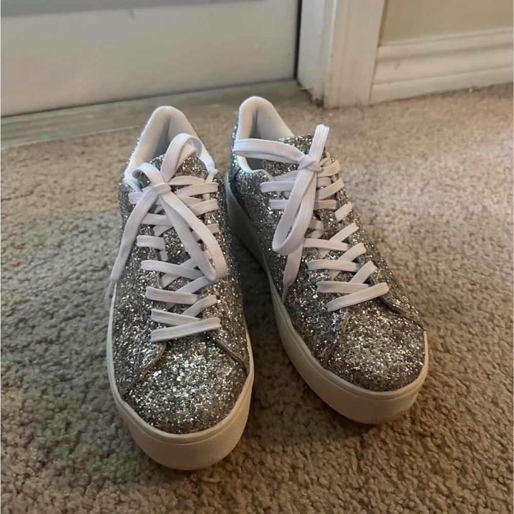 Sparkling Silver Women's Sneakers